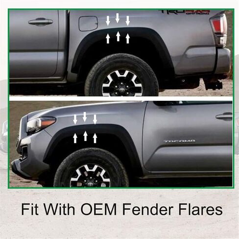Kiwi Master Mud Flaps Compatible with 2016-2023 Toyota Tacoma Accessories Heavy Duty Front & Rear Mud Guards (with OEM Fender Flares, NOT fits SR) in Saudi Arabia