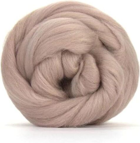 Merino Wool Combed Top | 1 lb Premium Wool Roving | 22 Micron, Best Merino Wool for Spinning, Tapestry, Needle Felting, Big Yarn Roving and Wall Hangings (Mink) in Saudi Arabia