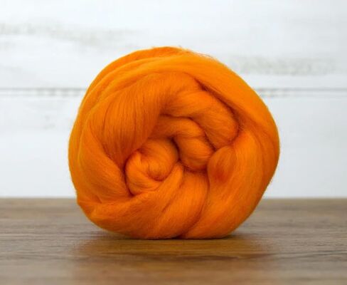 Merino Wool Combed Top | 1 lb Premium Wool Roving | 22 Micron, Best Merino Wool for Spinning, Tapestry, Needle Felting, Big Yarn Roving and Wall Hangings (Mink) in Saudi Arabia