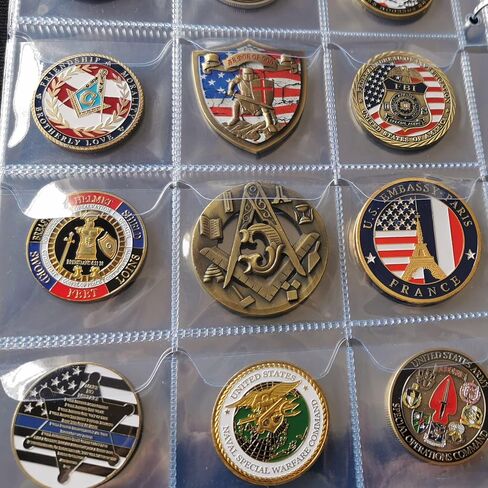 120 جيبًا لألبوم عرض العملات المعدنية، حامل مجموعة عملات عسكرية كبيرة، كتاب تخزين جلدي مع سحاب ومقبض للدولار الفضي الذهبي، البنسات، الأرباع، مجموعة الطوابع in Kuwait