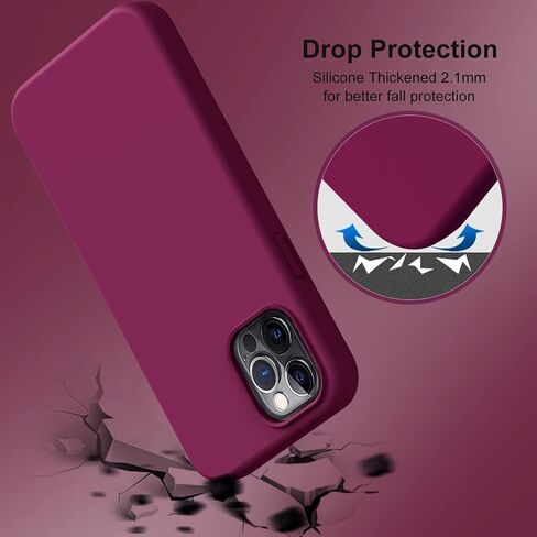 LOVE 3000 متوافق مع حافظة هاتف iPhone 12 Pro Max | سماكة السيليكون السائل | بطانة من الألياف الدقيقة مضادة للخدش | حافظة حماية شديدة التحمل لكامل الجسم لهاتف iPhone 12 Pro Max للنساء والفتيات، رمل وردي in Saudi Arabia