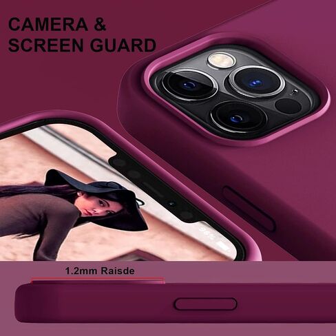LOVE 3000 متوافق مع حافظة هاتف iPhone 12 Pro Max | سماكة السيليكون السائل | بطانة من الألياف الدقيقة مضادة للخدش | حافظة حماية شديدة التحمل لكامل الجسم لهاتف iPhone 12 Pro Max للنساء والفتيات، رمل وردي in Saudi Arabia