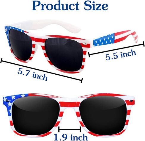 12 Pairs American Flag Sunglasses UV400, Patriotic Memorial Day Accessories Red White and Blue Sunglasses 4th of July Party Supplies Fourth of July Accessories USA Flag Favors for Women Men Teens in Saudi Arabia