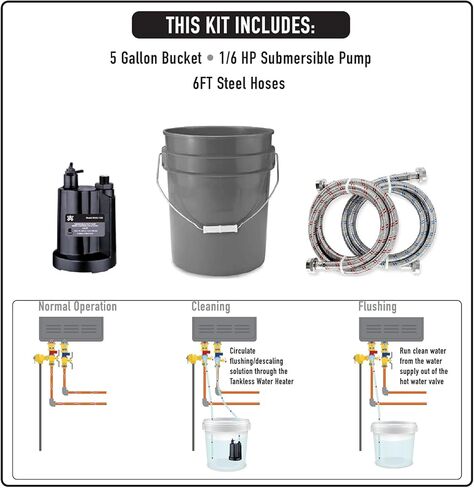 مجموعة أدوات تدفق سخان المياه بدون خزان من شركة ألايد ساينس مع مضخة غاطسة بقوة إضافية 1/6 حصان in Kuwait