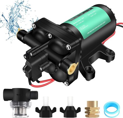 4238-121-E07، مضخة BlasterII WD، مضخة مياه Rv 12 فولت، 3.5GPM-45PSI مضخة مياه ذاتية التحضير، مع مفتاح ضغط ومصفاة، مضخة مياه هادئة عند الطلب، مناسبة للمركبات الترفيهية والحديقة والتخييم in Kuwait