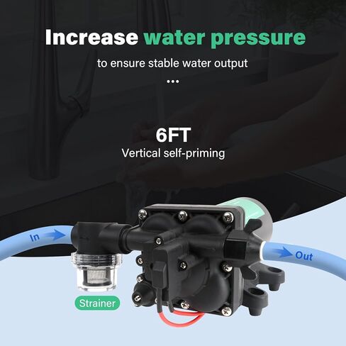 4238-121-E07، مضخة BlasterII WD، مضخة مياه Rv 12 فولت، 3.5GPM-45PSI مضخة مياه ذاتية التحضير، مع مفتاح ضغط ومصفاة، مضخة مياه هادئة عند الطلب، مناسبة للمركبات الترفيهية والحديقة والتخييم in Kuwait