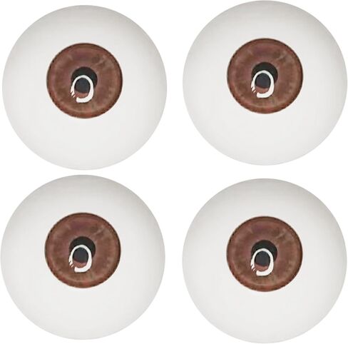 Realistic Acrylic Eyeball, 2 Pairs Plastic Hollow Eyeball, 30mm Diameter Half Round Fake Eyes for Halloween Party Decor Art Dolls Props, Green in Saudi Arabia