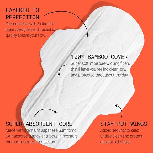 Flex Bamboo Pads (30 Count) & Flex Menstrual Discs (12 Count) Bundle | Beginner-Friendly Tampon Alternative | Helps Fight Odor | Disc Capacity of 5 Super Tampons in Saudi Arabia