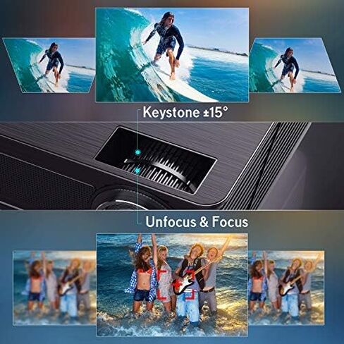 5G Wifi Projector, WiMiUS New K3 Video Projector 10000:1 Contrast Support 300'' Screen 4K Compatible with USB HDMI VGA AV for PC PS4 Fire TV Stick Smartphones in Saudi Arabia
