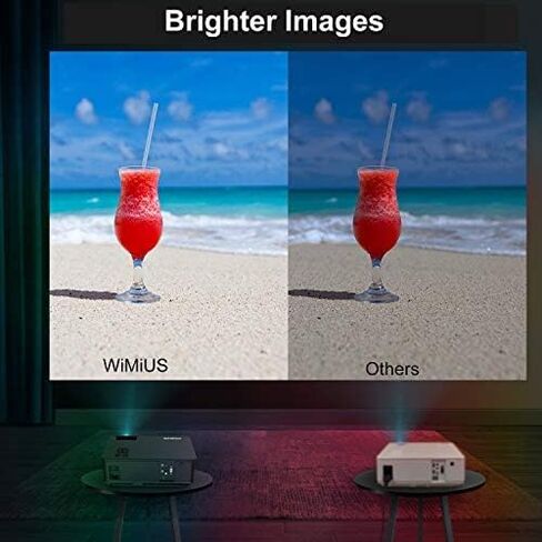 5G Wifi Projector, WiMiUS New K3 Video Projector 10000:1 Contrast Support 300'' Screen 4K Compatible with USB HDMI VGA AV for PC PS4 Fire TV Stick Smartphones in Saudi Arabia
