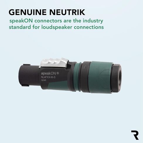 Neutrik NL4FXX-W-S 8 Pack 4-Pole speakON Cable Connector, Green Bushing Screw Terminal Assembly, Loud Speaker Audio, for Cable Diameters 6 to 12mm in Kuwait
