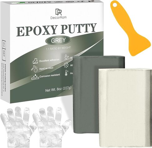 Epoxy Putty - 8oz / 227g Pool Putty, 2 in 1 Underwater or above Fast Repair, Fix Leaks, Cracks, Filling, Sculpting - 2 Part Epoxy Sculpt Clay for Metal, Tile, Concrete, Plastic, Ceramics (Black) in Saudi Arabia