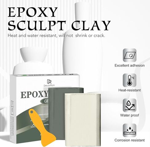 Epoxy Putty - 8oz / 227g Pool Putty, 2 in 1 Underwater or above Fast Repair, Fix Leaks, Cracks, Filling, Sculpting - 2 Part Epoxy Sculpt Clay for Metal, Tile, Concrete, Plastic, Ceramics (Black) in Saudi Arabia