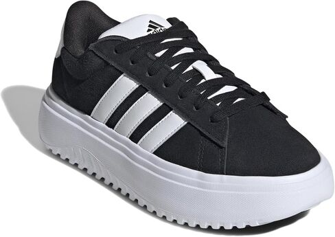 حذاء رياضي نسائي من Adidas Grand Court ذو منصة من الجلد السويدي in Saudi Arabia