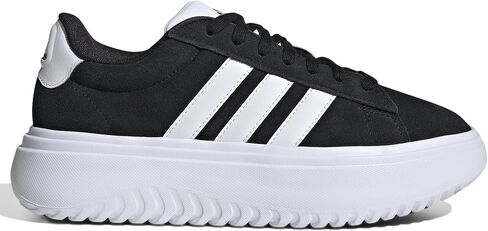 حذاء رياضي نسائي من Adidas Grand Court ذو منصة من الجلد السويدي in Saudi Arabia