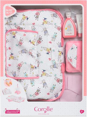 كورول - مجموعة إكسسوارات التغيير 2 في 1 - مجموعة لعب مكونة من 5 قطع لدمى الأطفال مقاس 14 و17 بوصة، متعددة الألوان in Kuwait