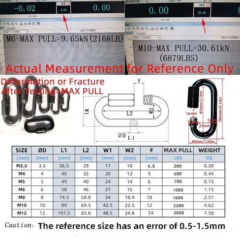 PANSNG M12 Black Chain Quick Link Steel Heavy Duty 1/2 inch Oval Locking Chain Link Screw Black Large Safety Rope Hooks 12mm 3000lb in Saudi Arabia