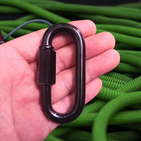 PANSNG M12 Black Chain Quick Link Steel Heavy Duty 1/2 inch Oval Locking Chain Link Screw Black Large Safety Rope Hooks 12mm 3000lb in Saudi Arabia