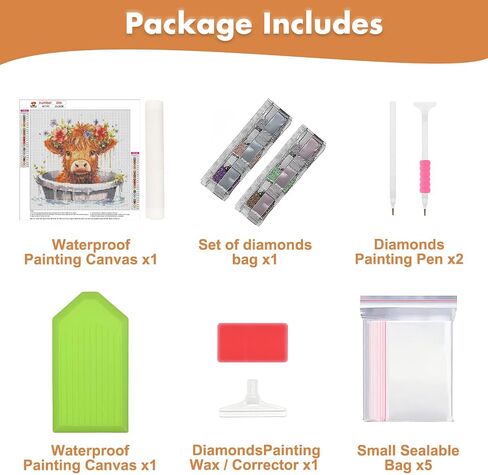 MAXBYE Cute Cow Diamond Art Kits for Adults, DIY Bathing Cow Diamond Art Paintings Kits Arts and Crafts, Diamonds Painting Kits for Home Wall Decor Gift 12x12inch in Saudi Arabia