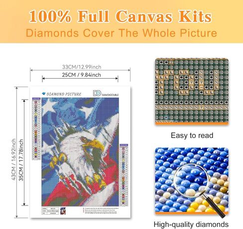 DIAMONDOUBLE Diamond Painting Kits for Adults with Diamond Art Supplies, Colorful Diamond Art for Wall Decor, 12x12 Inch in Kuwait