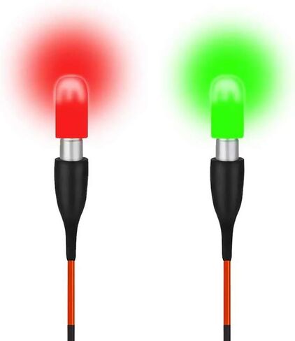 MEEYO Fishing Glow Sticks for Bobbers, LED Night Fishing Float Lights, LED Fishing Bobbers, Fishing Rod Bell Alarm Light Sticks Float Glow Stick Night Fishing Fluorescent Light (Green 8 PSC) in Kuwait