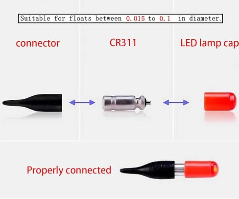 MEEYO Fishing Glow Sticks for Bobbers, LED Night Fishing Float Lights, LED Fishing Bobbers, Fishing Rod Bell Alarm Light Sticks Float Glow Stick Night Fishing Fluorescent Light (Green 8 PSC) in Kuwait