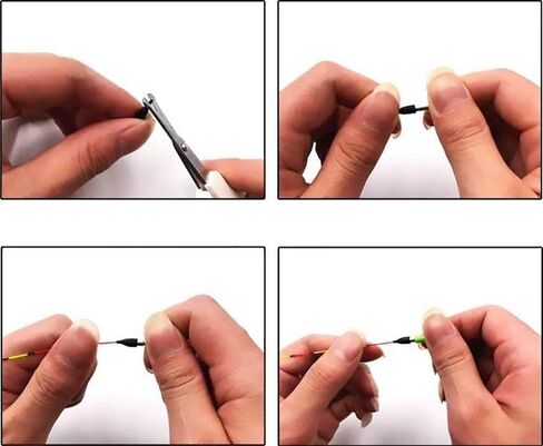 MEEYO Fishing Glow Sticks for Bobbers, LED Night Fishing Float Lights, LED Fishing Bobbers, Fishing Rod Bell Alarm Light Sticks Float Glow Stick Night Fishing Fluorescent Light (Green 8 PSC) in Kuwait