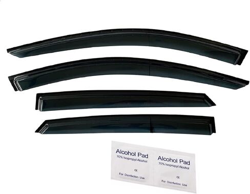 2017-2020 Tape-on Side Window Deflector Visors for Hyundai Elantra SE SEL Value ECO Limited Sport Black Tinted Rain Guards 2018 2019 in Kuwait