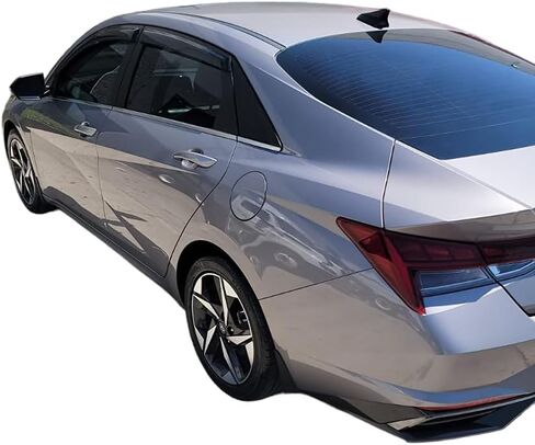 2017-2020 Tape-on Side Window Deflector Visors for Hyundai Elantra SE SEL Value ECO Limited Sport Black Tinted Rain Guards 2018 2019 in Kuwait