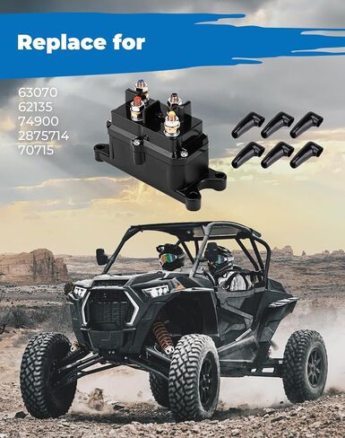 مرحل الملف اللولبي للونش من KEMIMOTO، 12 فولت 250 أمبير ATV UTV، موصل مرحل الملف اللولبي للمركبات 4x4 3000-5000 رطل، استبدال OEM # 63070 62135 74900 2875714 70715 69281 in Saudi Arabia
