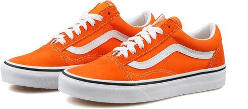 حذاء Vans Old Skool للرجال مقاس 5، اللون: برتقالي نمر/أبيض حقيقي in Saudi Arabia
