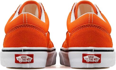 حذاء Vans Old Skool للرجال مقاس 5، اللون: برتقالي نمر/أبيض حقيقي in Saudi Arabia