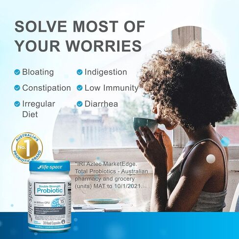 Life-Space Probiotic Supplements – Premium Broad Spectrum Probiotics for Women, Men and Adults – Shelf-Stable 32 Billion CFU & 15 Strains Probiotics – for Digestive and Immune Support – 30 Capsules in Kuwait