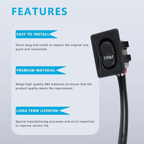 مفتاح إمالة تقليم الطاقة الخارجية من MIKODA، مفتاح إمالة قلنسوة خلفي سفلي متوافق مع Mercury Outboard 25-400HP Mariner Outboard 50-300HP 1999-Up استبدال 87-8569901، 87-896620001، 87-8M0042300 in Kuwait