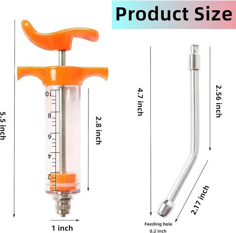 1 Pcs Goats Feed Water Distributor, Reusable, Drench Nozzle, Adjustable Dosage, for Goats, Sheep, Horse, Pig, Dog, Cattle, Cat Supplies (Blue 10ml) in Saudi Arabia