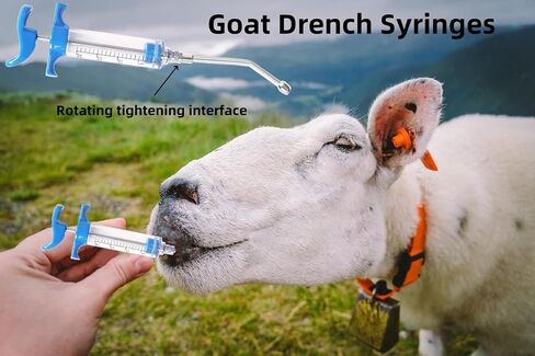 1 Pcs Goats Feed Water Distributor, Reusable, Drench Nozzle, Adjustable Dosage, for Goats, Sheep, Horse, Pig, Dog, Cattle, Cat Supplies (Blue 10ml) in Saudi Arabia
