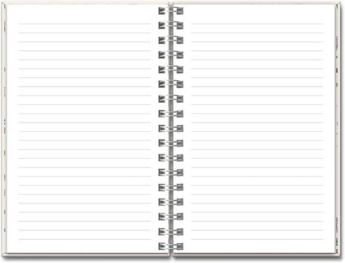 استوديو أوه! دفتر ملاحظات حلزوني متوسط ​​مقاس 5.75 بوصة × 8.75 بوصة، مخطط يومي بغطاء لطيف، دفتر يوميات بغلاف مقوى، ورق مسطر 160 صفحة، وزن ورق 100 جرام في المتر المربع، غلاف مسطح للتدوين اليومي، Bee Happy in Kuwait