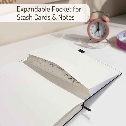 دفتر يوميات مبطن من Forvencer مع 316 صفحة مرقمة، B5 مجلات سميكة مسطرة من الكلية للكتابة بورق 100 جرام في المتر المربع، دفاتر ملاحظات ذات غلاف فني مع محتويات للعمل والمدرسة والنساء والرجال باللون الأسود in Kuwait