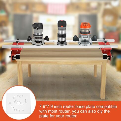 مزلجة جهاز التوجيه، محمولة وسهلة الضبط، مزلجة توجيه 60 بوصة لألواح التسطيح، آلة تخطيط التشذيب لتسطيح الخشب، المنزل DIY (ترقية الألومنيوم) in Kuwait