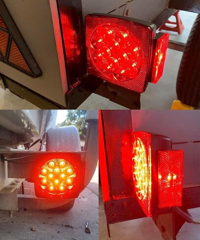 أضواء المقطورة، أضواء المقطورة LED 12 فولت، ملحقات السيارات، أضواء مقطورة القارب، أضواء الذيل LED، أضواء المقطورة اليسرى واليمنى الغاطسة توقف أضواء إشارة الانعطاف الذيل لشاحنة مقطورة قارب أقل من 80 بوصة in Saudi Arabia