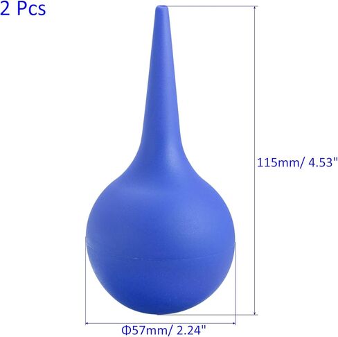 عبوتان من منفاخ هواء بكرات الغبار - مطاط لتنظيف المعدات وإزالة الغبار ونقل السائل، يوضع على الكمبيوتر/عدسة الكاميرا/النباتات (75 مل، أزرق) in Kuwait