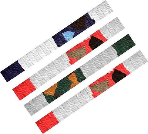 مقابض مضرب الكريكيت - بطانة مطاطية متينة لتعزيز الأداء - امتصاص ممتاز للصدمات لتحسين الراحة - مموه عالمي - قد يختلف اللون - عبوة من 4 قطع in Kuwait