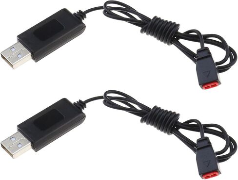 2Pcs USB Charger Cables Replacement Compatible with SYMA X5HW X5HC X5UW X5UC X21 X21W RC Quadcopter USB Charging Wire Black in Saudi Arabia