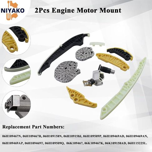 Niyako طقم شداد سلسلة التوقيت استبدال # 06H109469T 06H109469AD 06H109467R 06H109158J Fit 2009-2015 A4 A6 Q5 TT Jetta GTI Passat CC 2.0T in Saudi Arabia