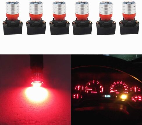 WLJH T10 Led Bulb Dashboard Car Lights Dash Instrument Panel Cluster Gauge W5W Bulb 2825 194 Led Twist Socket PC195 PC194 PC168 200 Lumens Extremely Bright(Blue,Pack of 6) in Saudi Arabia