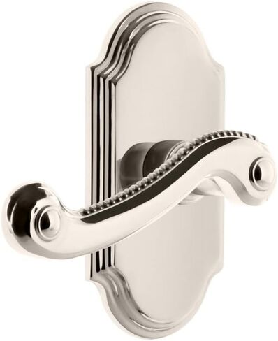 دمية مزدوجة ذات لوحة طويلة مقوسة من Grandeur Hardware مع رافعة نيوبورت من النيكل المصقول in Kuwait