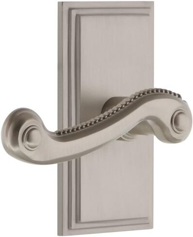 دمية مزدوجة ذات لوحة طويلة من Grandeur Hardware مع رافعة نيوبورت من النيكل الساتان in Saudi Arabia