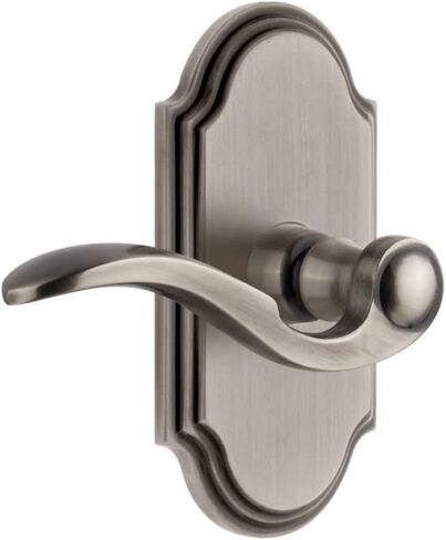 Grandeur Hardware Arc Tall Plate Double Dummy with Bellagio Lever in Antique Pewter in Saudi Arabia