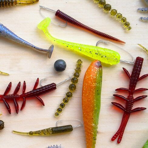 Rotatingpals 90 Pcs Weedless Wacky Rig Hooks 1/0 2/0 3/0 Bass Fishing Hooks Wacky Rig Hooks Wacky Worm Hooks Wide Rig Fishing Hooks with Box for Wacky Rigging Worm Lure in Saudi Arabia