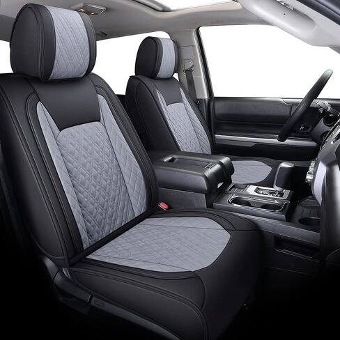 أغطية مقاعد Aierxuan Toyota Tundra مجموعة كاملة تناسب 2008-2024 CrewMax مزدوجة الكابينة بيك اب شاحنة مقاومة للماء من الجلد Tundrasine Concept Limited Platinum 1794 Edition وسائد السيارة in Kuwait